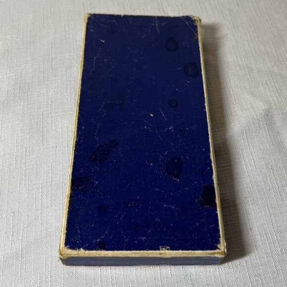 Vintage Sheffield boxed 6 silver-plated tea knives turquoise Bakelite handles - Picture 6 of 6